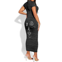 Chimamanda Ngozi Adichie Short Sleeve Bodycon Dress with Expressive Speaking Portrait, Stories Shape Reality - Wonder Print Shop