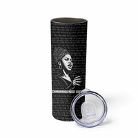 Chimamanda Ngozi Adichie Skinny Tumbler with Expressive Speaking Portrait, Stories Shape Reality - Wonder Print Shop