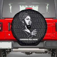 Chimamanda Ngozi Adichie Spare Tire Cover with Expressive Speaking Portrait, Stories Shape Reality - Wonder Print Shop