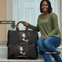 Chimamanda Ngozi Adichie Travel Bag with Expressive Speaking Portrait, Stories Shape Reality - Wonder Print Shop