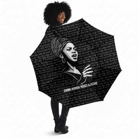 Chimamanda Ngozi Adichie Umbrella with Expressive Speaking Portrait, Stories Shape Reality - Wonder Print Shop