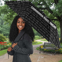 Chimamanda Ngozi Adichie Umbrella with Expressive Speaking Portrait, Stories Shape Reality - Wonder Print Shop
