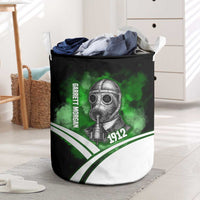 Garrett Morgan Laundry Basket with Gas Mask Invention Illustration, Inventing to Save Lives Quote - Wonder Print Shop