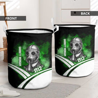 Garrett Morgan Laundry Basket with Gas Mask Invention Illustration, Inventing to Save Lives Quote - Wonder Print Shop