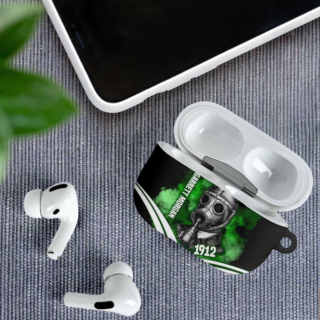 Garrett Morgan AirPods Case with Gas Mask Invention Illustration, Inventing to Save Lives Quote - Wonder Print Shop