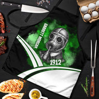 Garrett Morgan Apron with Gas Mask Invention Illustration, Inventing to Save Lives Quote - Wonder Print Shop