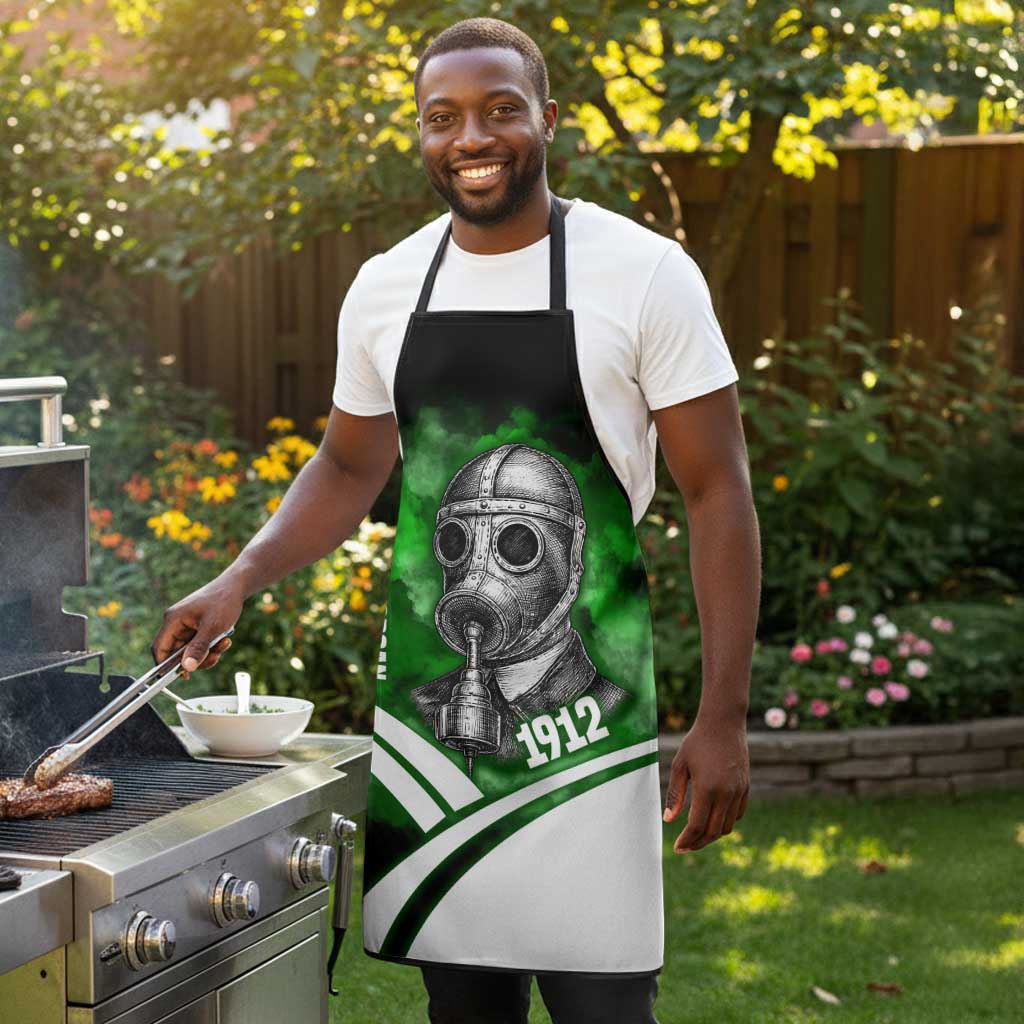 Garrett Morgan Apron with Gas Mask Invention Illustration, Inventing to Save Lives Quote - Wonder Print Shop