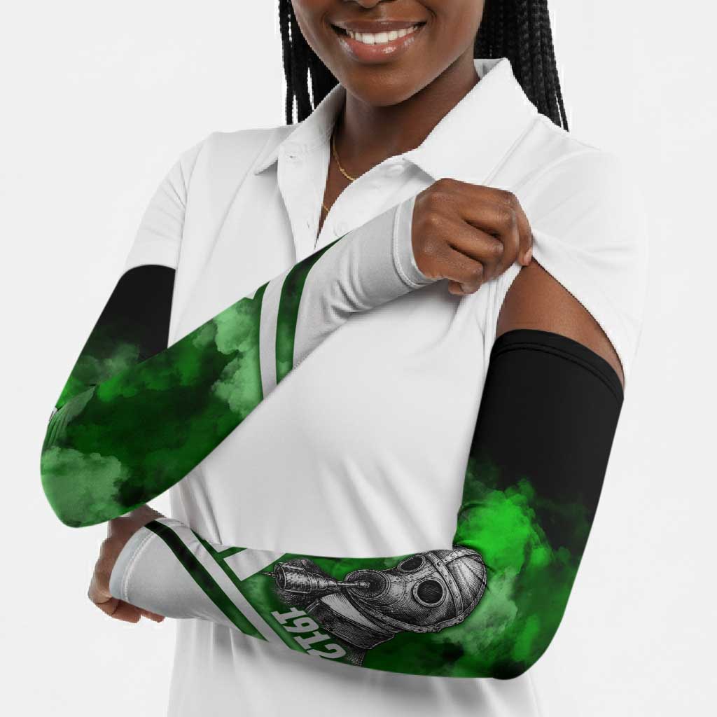 Garrett Morgan Arm Sleeves with Gas Mask Invention Illustration, Inventing to Save Lives Quote - Wonder Print Shop