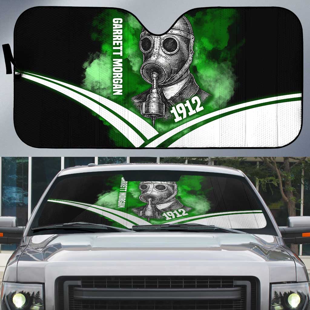 Garrett Morgan Auto Sun Shade with Gas Mask Invention Illustration, Inventing to Save Lives Quote - Wonder Print Shop