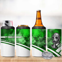 Garrett Morgan 4 in 1 Can Cooler Tumbler with Gas Mask Invention Illustration, Inventing to Save Lives Quote - Wonder Print Shop