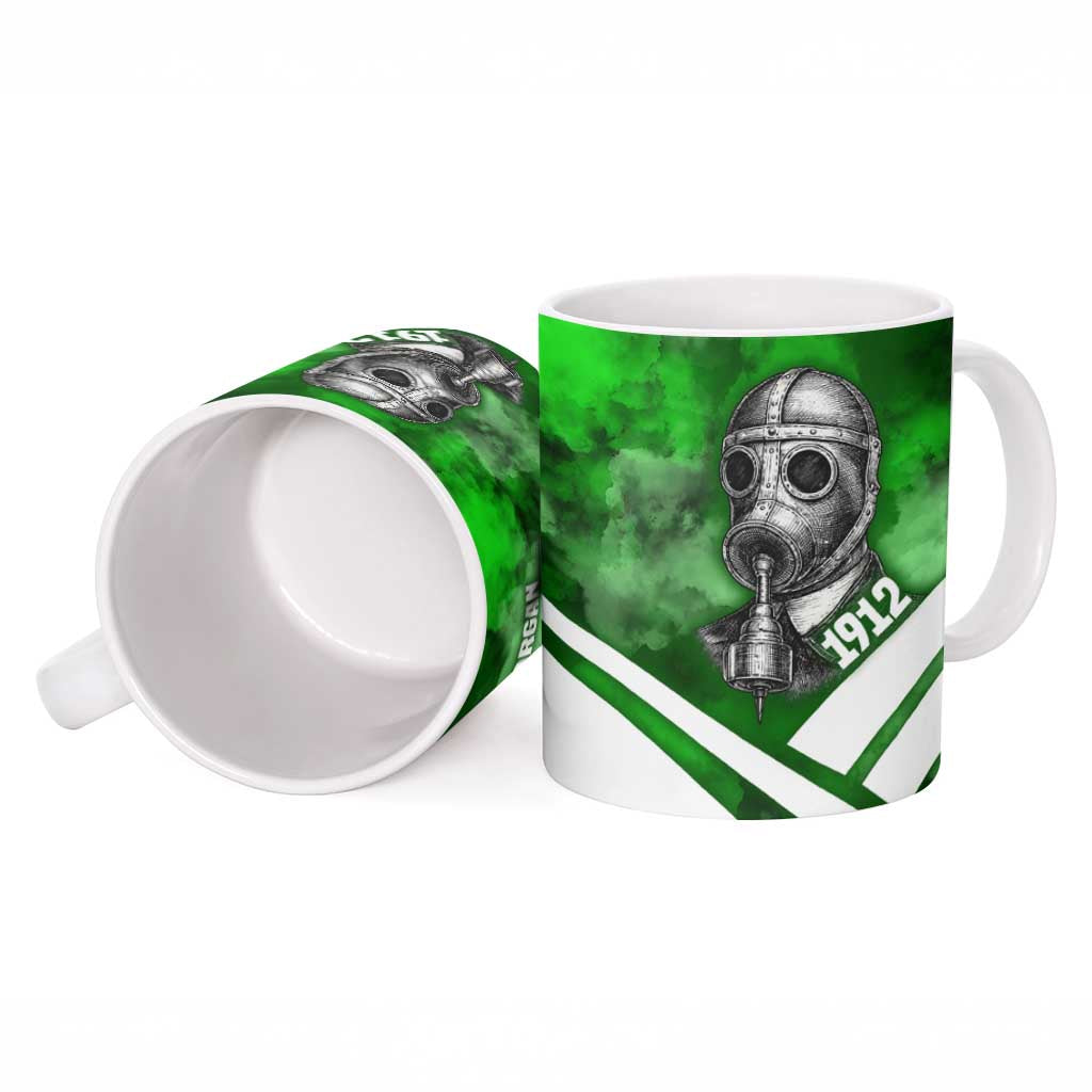 Garrett Morgan Ceramic Mug with Gas Mask Invention Illustration, Inventing to Save Lives Quote - Wonder Print Shop
