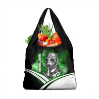 Garrett Morgan Grocery Bag with Gas Mask Invention Illustration, Inventing to Save Lives Quote - Wonder Print Shop