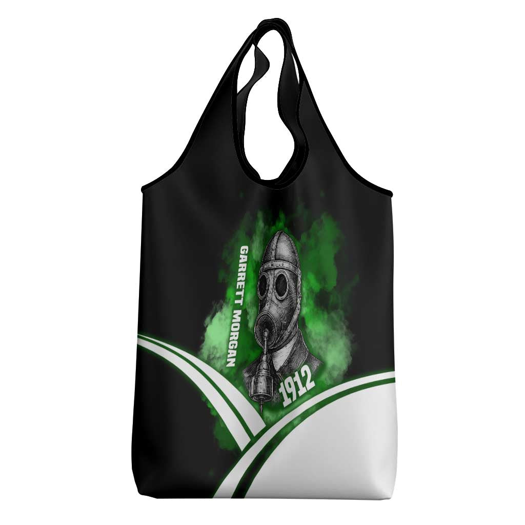 Garrett Morgan Grocery Bag with Gas Mask Invention Illustration, Inventing to Save Lives Quote - Wonder Print Shop