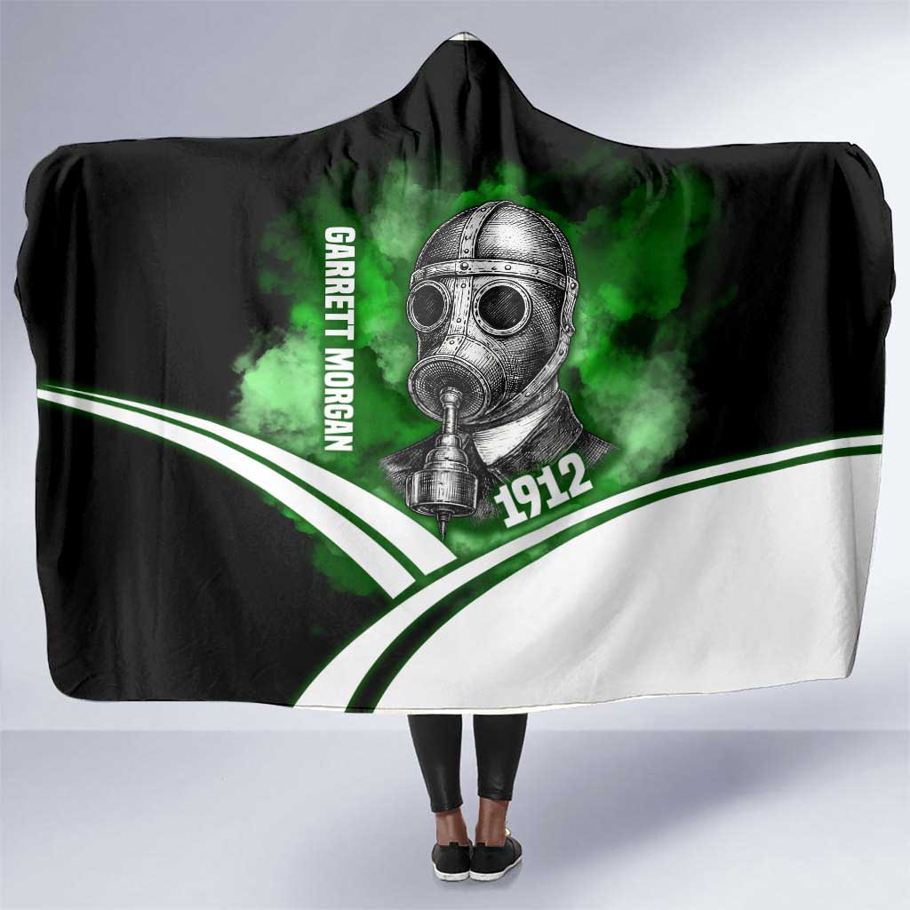 Garrett Morgan Hooded Blanket with Gas Mask Invention Illustration, Inventing to Save Lives Quote - Wonder Print Shop