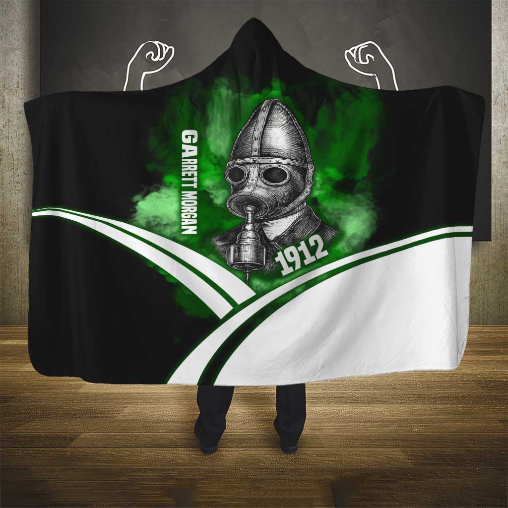 Garrett Morgan Hooded Blanket with Gas Mask Invention Illustration, Inventing to Save Lives Quote - Wonder Print Shop