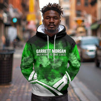 Garrett Morgan Hoodie with Gas Mask Invention Illustration, Inventing to Save Lives Quote - Wonder Print Shop
