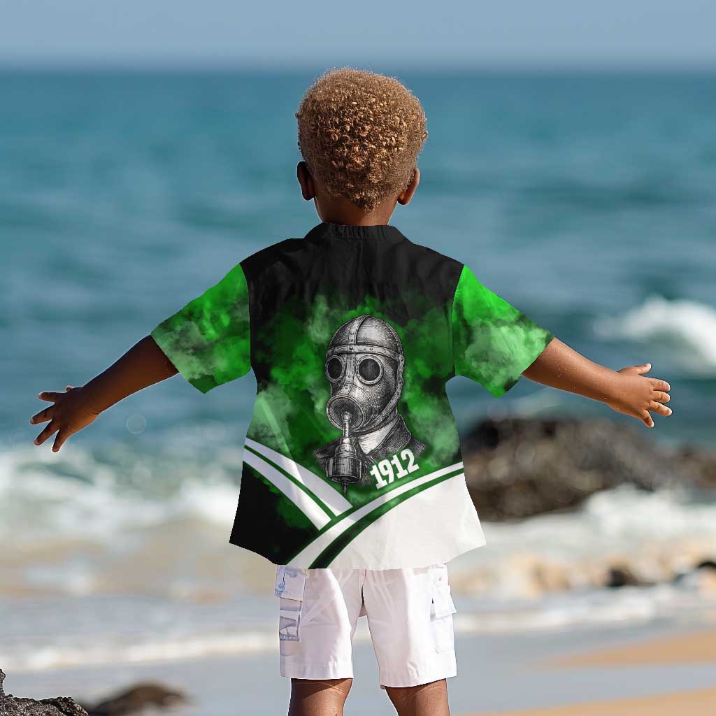 Garrett Morgan Kid Hawaiian Shirt with Gas Mask Invention Illustration, Inventing to Save Lives Quote - Wonder Print Shop