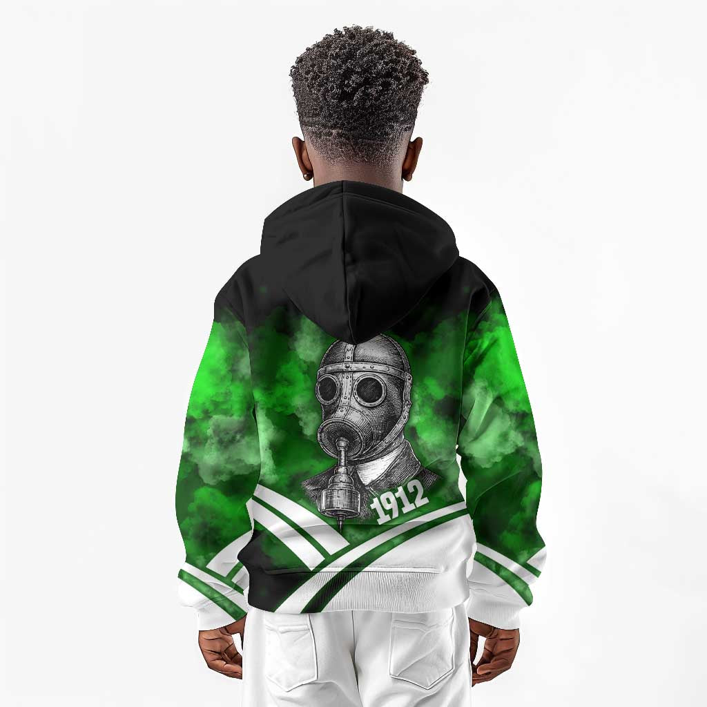 Garrett Morgan Kid Hoodie with Gas Mask Invention Illustration, Inventing to Save Lives Quote - Wonder Print Shop