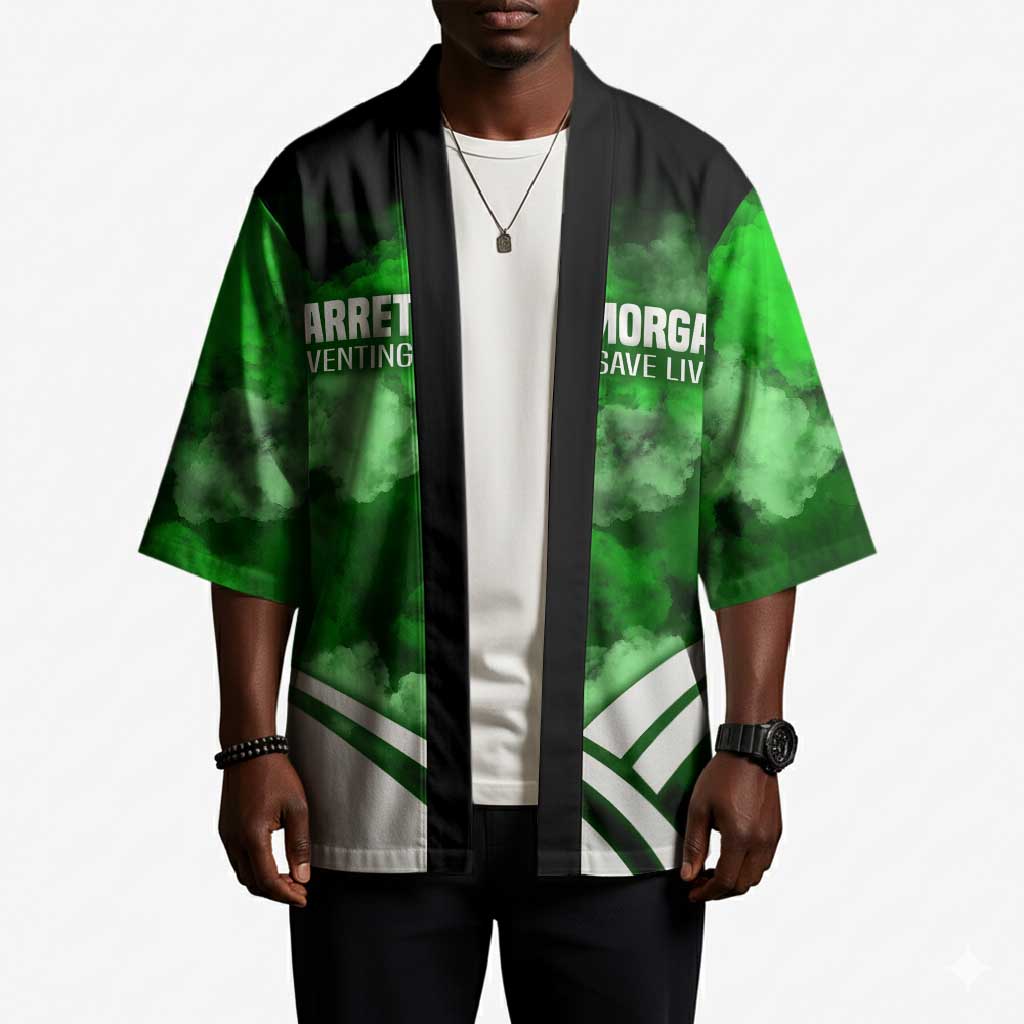 Garrett Morgan Kimono with Gas Mask Invention Illustration, Inventing to Save Lives Quote - Wonder Print Shop