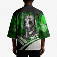 Garrett Morgan Kimono with Gas Mask Invention Illustration, Inventing to Save Lives Quote - Wonder Print Shop