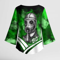 Garrett Morgan Kimono Sleeve Blouse with Gas Mask Invention Illustration, Inventing to Save Lives Quote - Wonder Print Shop