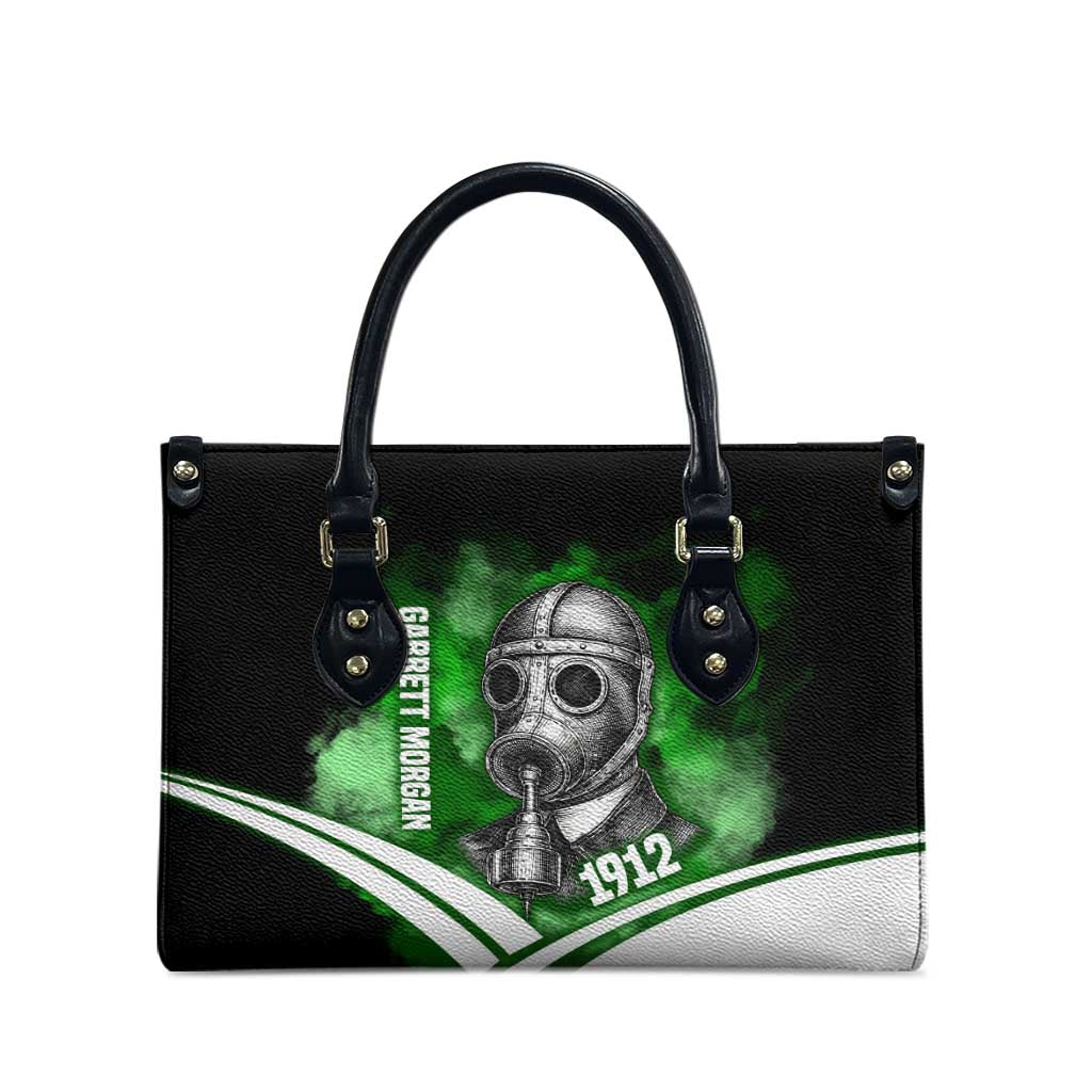 Garrett Morgan Leather Bag with Gas Mask Invention Illustration, Inventing to Save Lives Quote - Wonder Print Shop