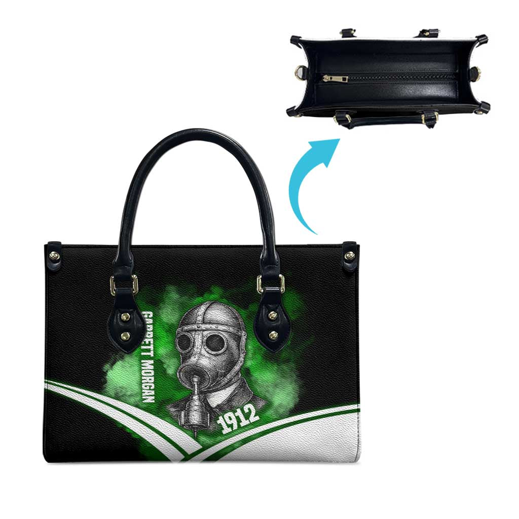 Garrett Morgan Leather Bag with Gas Mask Invention Illustration, Inventing to Save Lives Quote - Wonder Print Shop