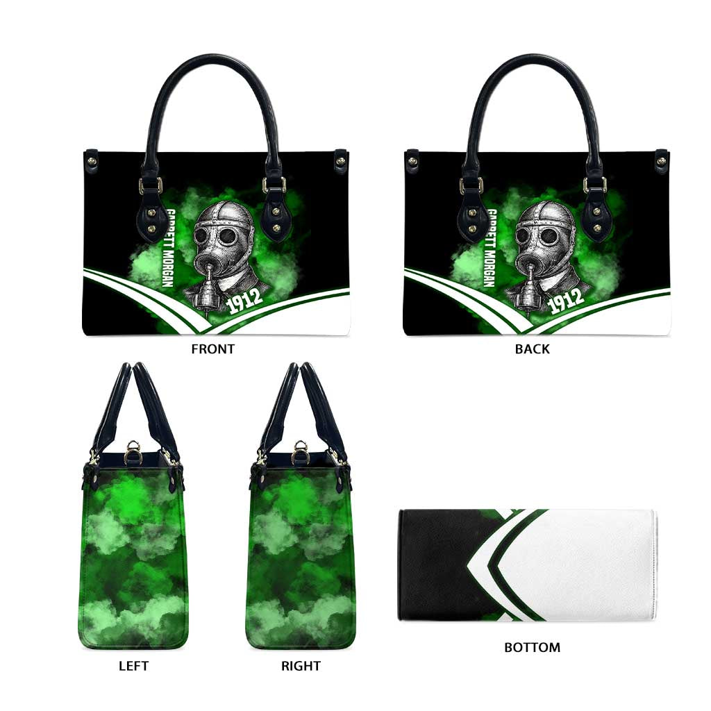 Garrett Morgan Leather Bag with Gas Mask Invention Illustration, Inventing to Save Lives Quote - Wonder Print Shop