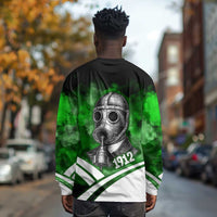 Garrett Morgan Long Sleeve Shirt with Gas Mask Invention Illustration, Inventing to Save Lives Quote - Wonder Print Shop