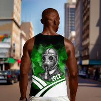 Garrett Morgan Men Tank Top with Gas Mask Invention Illustration, Inventing to Save Lives Quote - Wonder Print Shop
