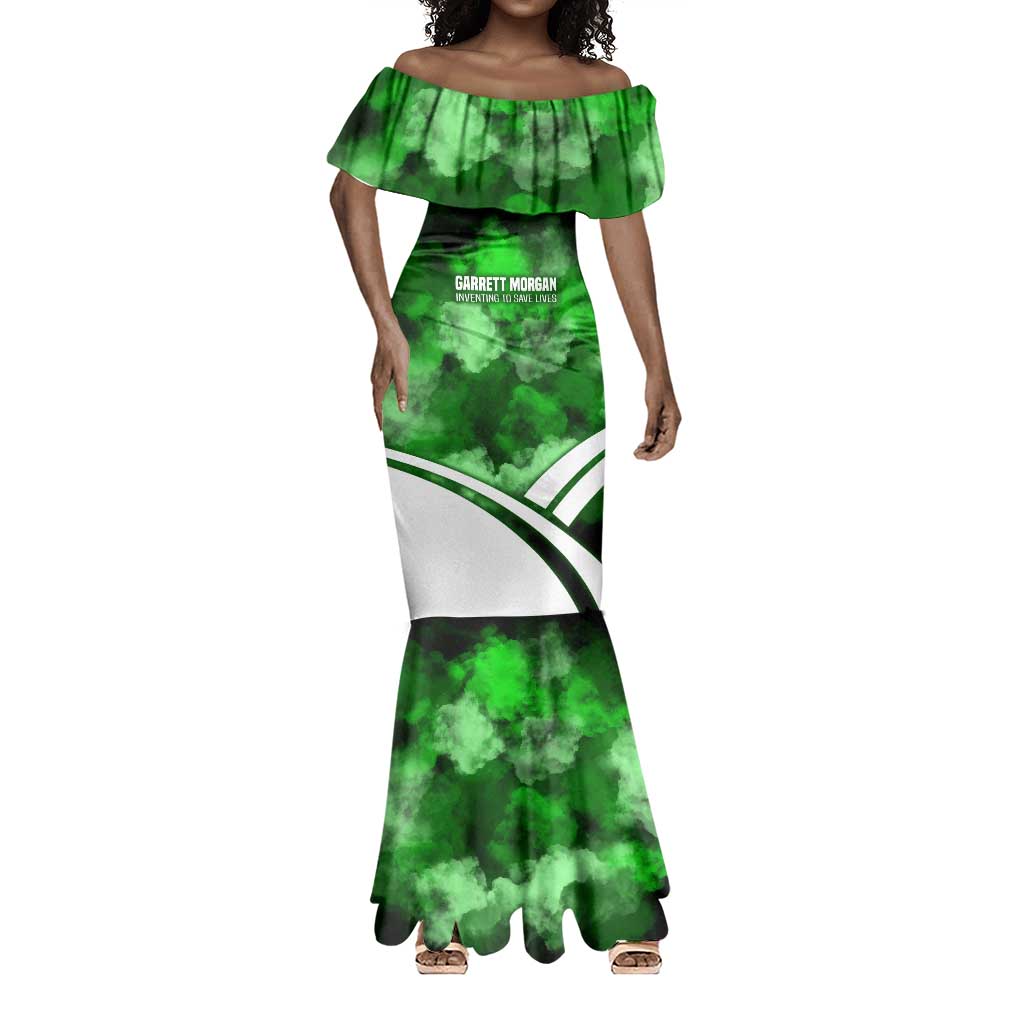 Garrett Morgan Mermaid Dress with Gas Mask Invention Illustration, Inventing to Save Lives Quote - Wonder Print Shop