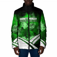 Garrett Morgan Padded Jacket with Gas Mask Invention Illustration, Inventing to Save Lives Quote - Wonder Print Shop