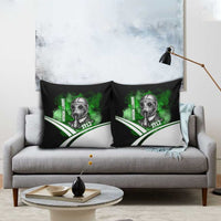 Garrett Morgan Pillow Cover with Gas Mask Invention Illustration, Inventing to Save Lives Quote - Wonder Print Shop