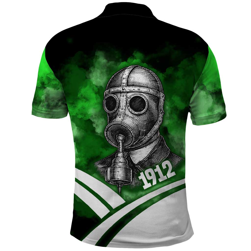 Garrett Morgan Polo Shirt with Gas Mask Invention Illustration, Inventing to Save Lives Quote - undefined