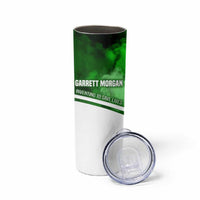 Garrett Morgan Skinny Tumbler with Gas Mask Invention Illustration, Inventing to Save Lives Quote - Wonder Print Shop