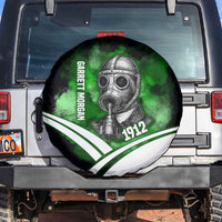 Garrett Morgan Spare Tire Cover with Gas Mask Invention Illustration, Inventing to Save Lives Quote - Wonder Print Shop