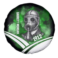 Garrett Morgan Spare Tire Cover with Gas Mask Invention Illustration, Inventing to Save Lives Quote - Wonder Print Shop