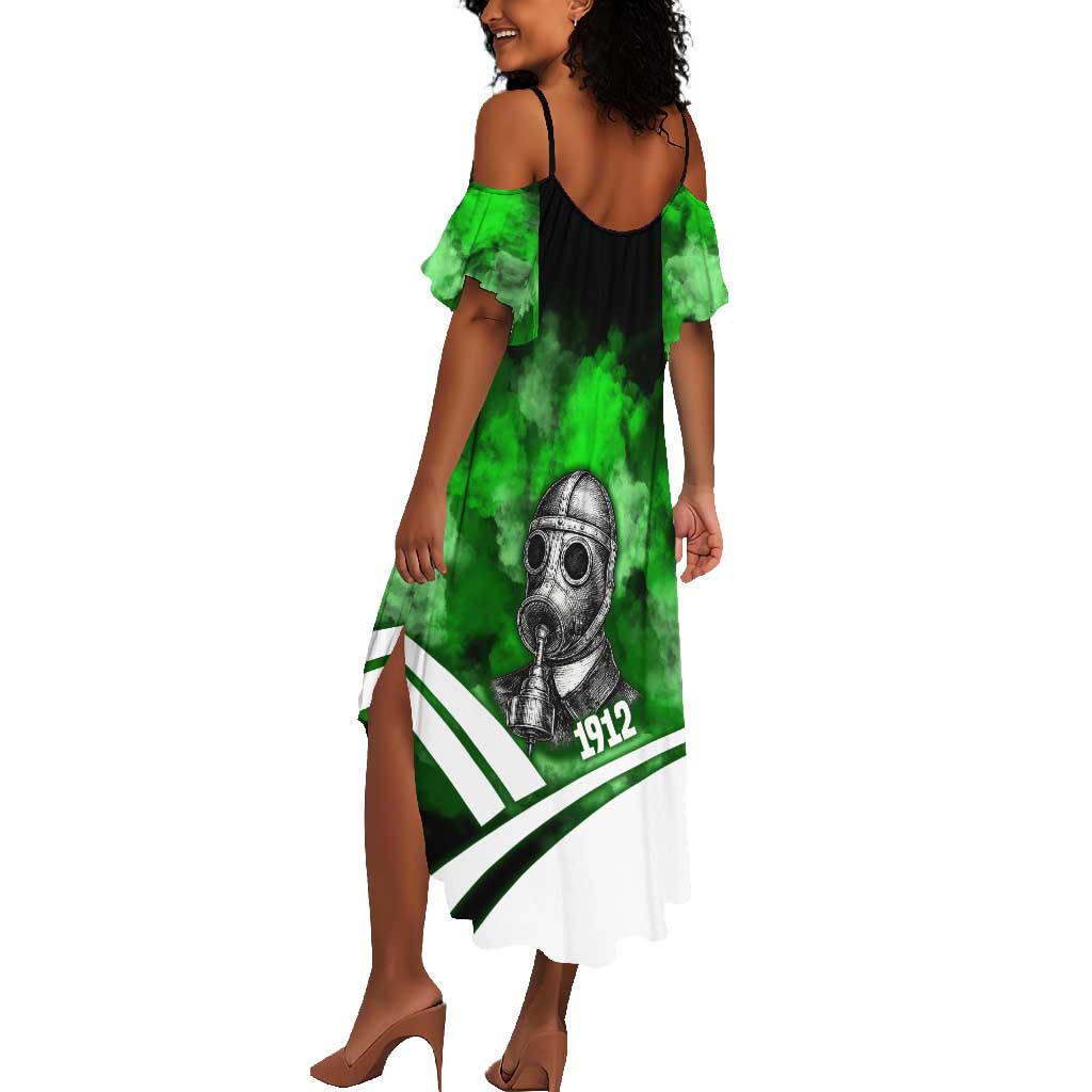 Garrett Morgan Summer Maxi Dress with Gas Mask Invention Illustration, Inventing to Save Lives Quote - Wonder Print Shop