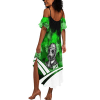 Garrett Morgan Summer Maxi Dress with Gas Mask Invention Illustration, Inventing to Save Lives Quote - Wonder Print Shop