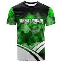 Garrett Morgan T shirt with Gas Mask Invention Illustration, Inventing to Save Lives Quote - Wonder Print Shop