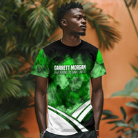 Garrett Morgan T shirt with Gas Mask Invention Illustration, Inventing to Save Lives Quote - Wonder Print Shop