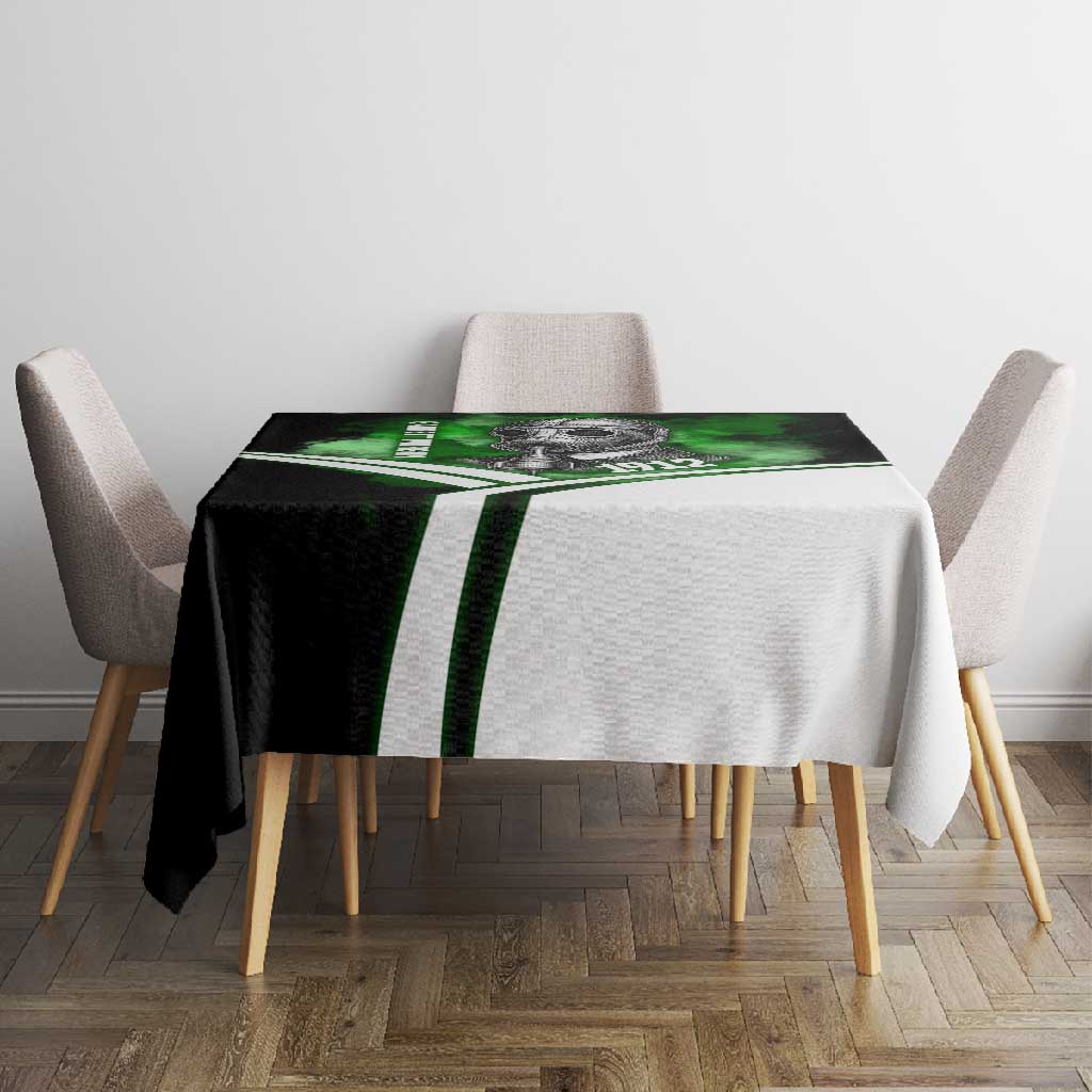 Garrett Morgan Tablecloth with Gas Mask Invention Illustration, Inventing to Save Lives Quote - Wonder Print Shop