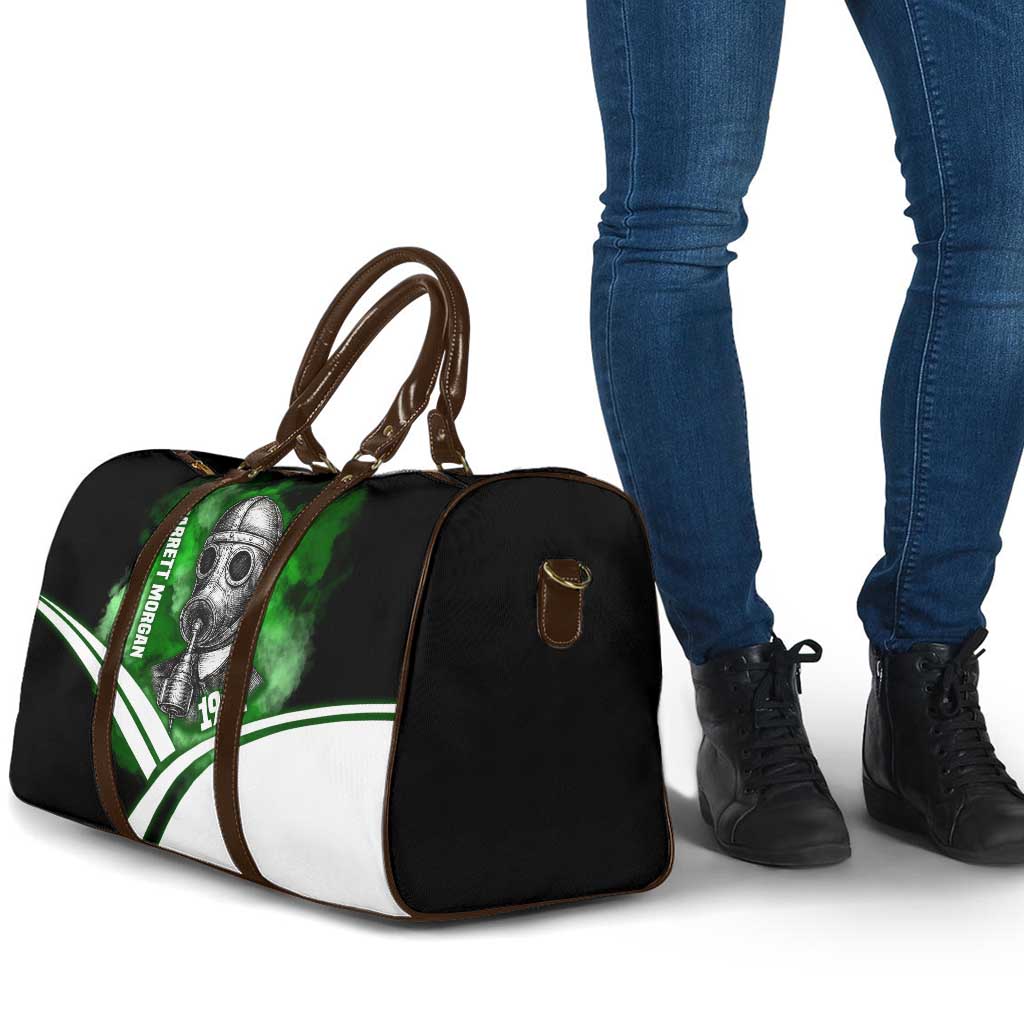 Garrett Morgan Travel Bag with Gas Mask Invention Illustration, Inventing to Save Lives Quote - Wonder Print Shop