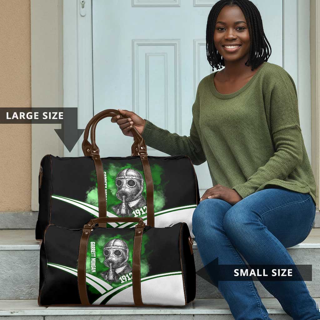 Garrett Morgan Travel Bag with Gas Mask Invention Illustration, Inventing to Save Lives Quote - Wonder Print Shop