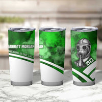 Garrett Morgan Tumbler Cup with Gas Mask Invention Illustration, Inventing to Save Lives Quote - Wonder Print Shop