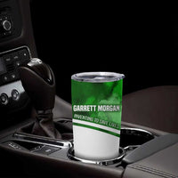 Garrett Morgan Tumbler Cup with Gas Mask Invention Illustration, Inventing to Save Lives Quote - Wonder Print Shop