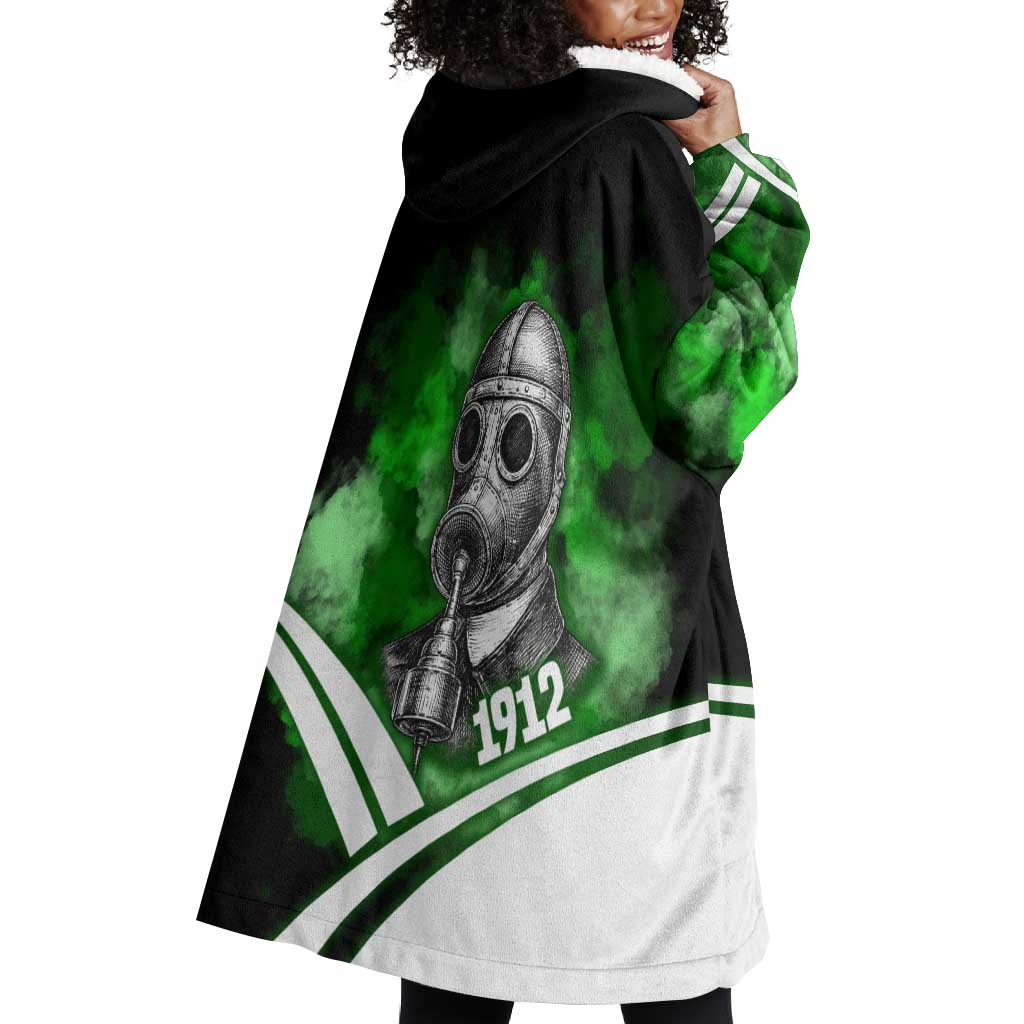 Garrett Morgan Wearable Blanket Hoodie with Gas Mask Invention Illustration, Inventing to Save Lives Quote - Wonder Print Shop