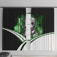 Garrett Morgan Window Curtain with Gas Mask Invention Illustration, Inventing to Save Lives Quote - Wonder Print Shop