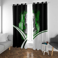 Garrett Morgan Window Curtain with Gas Mask Invention Illustration, Inventing to Save Lives Quote - Wonder Print Shop