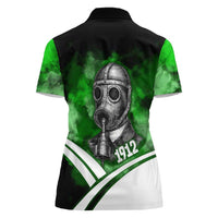Garrett Morgan Women Polo Shirt with Gas Mask Invention Illustration, Inventing to Save Lives Quote - Wonder Print Shop